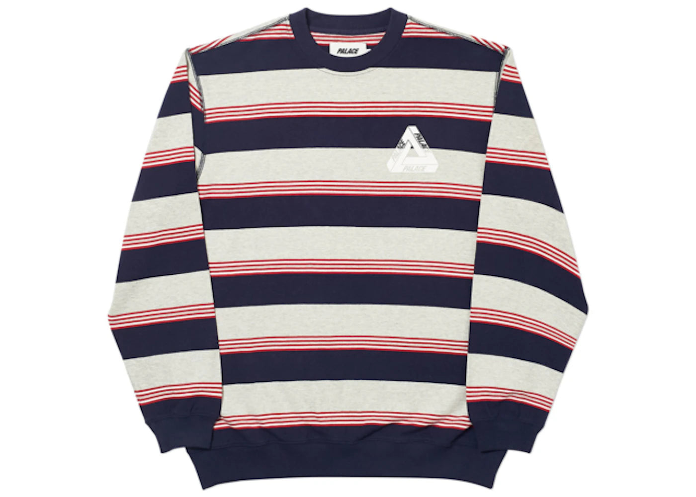 Palace Ribbed for Pleasure Crew Marl/Red/Navy