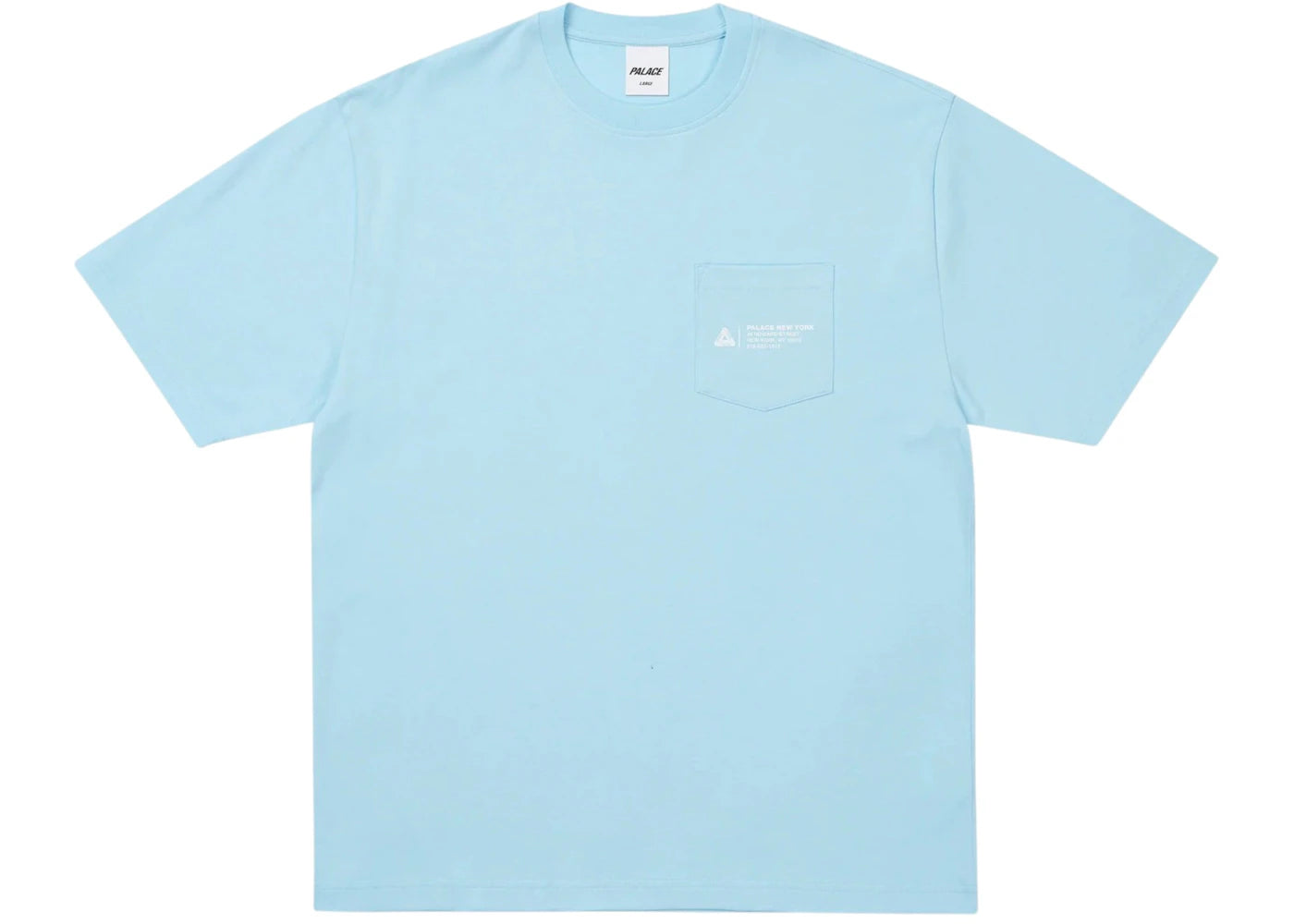 Palace Shop Locator Pocket New York T-Shirt Ocean Blue