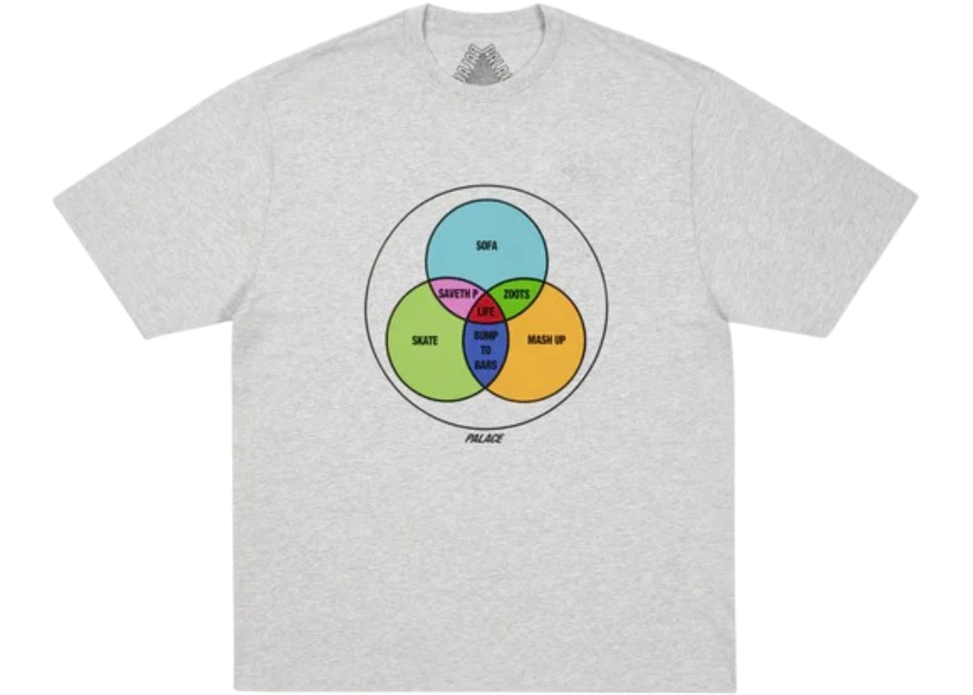 Palace Zen Diagram T-Shirt Grey Marl