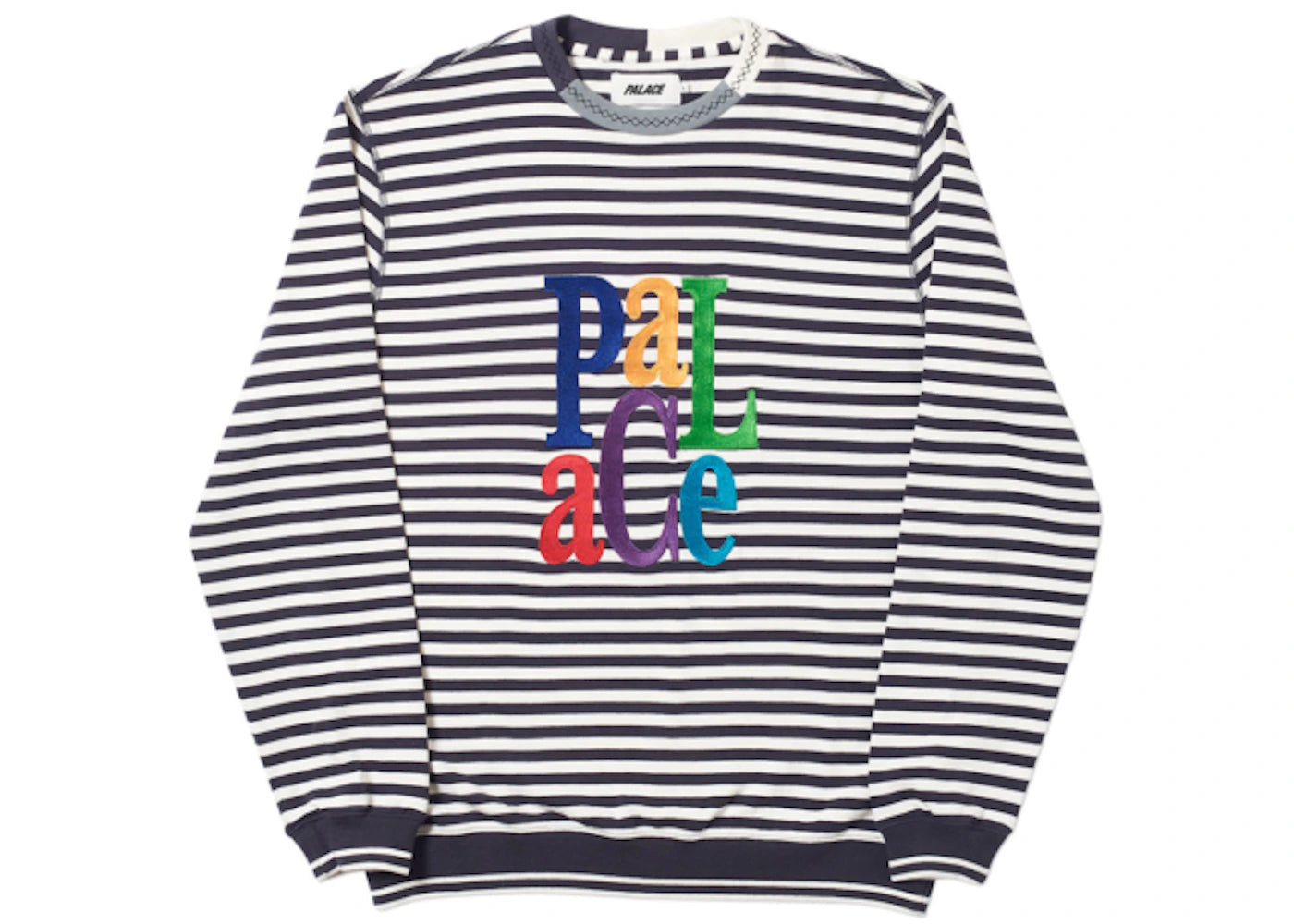 Palace Zig Zag Crew Black/White Stripes