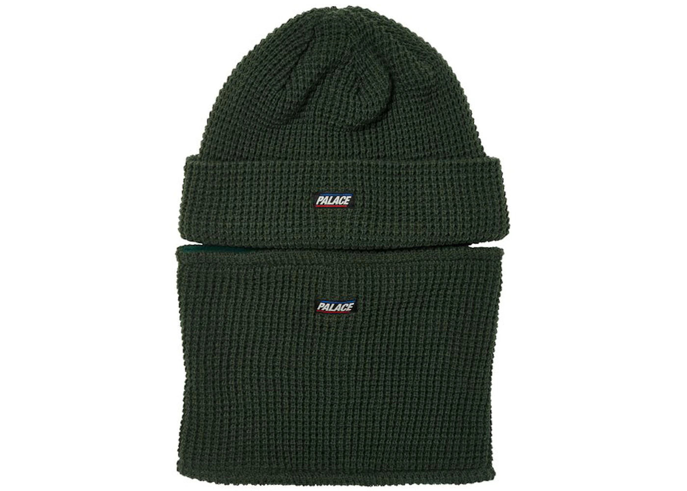 Palace Zip Off Facemask Beanie Olive