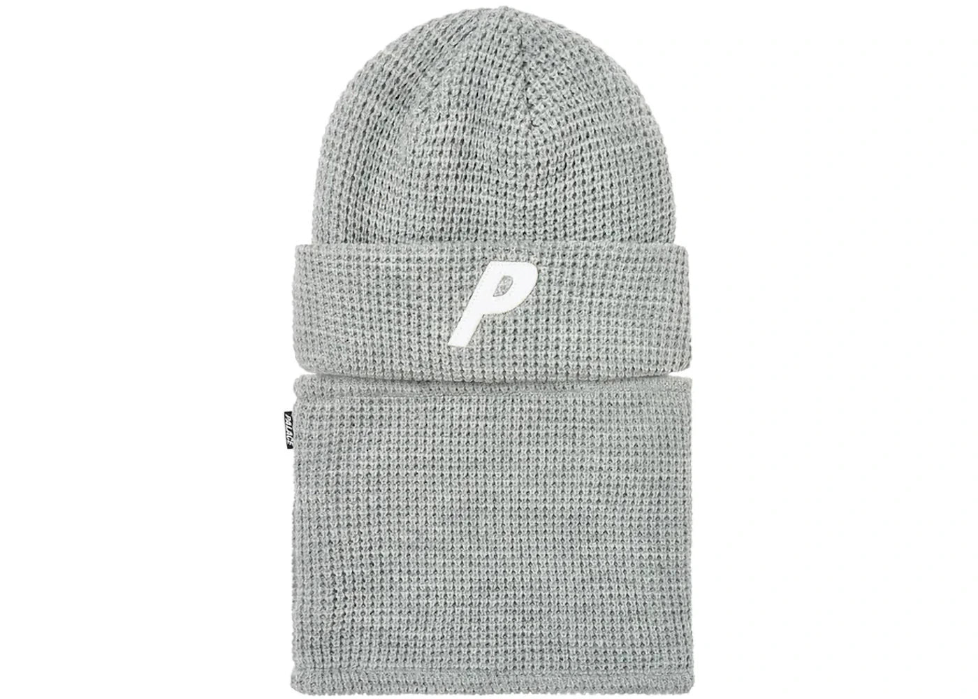 Palace Zip Off Facewarmer P Beanie Grey Marl