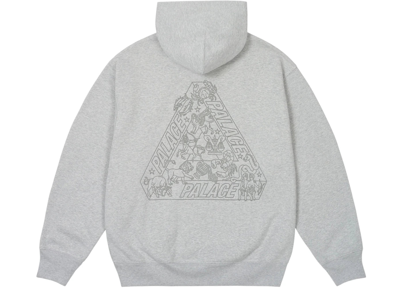 Palace Zodiac Tri-Ferg Hood Grey Marl