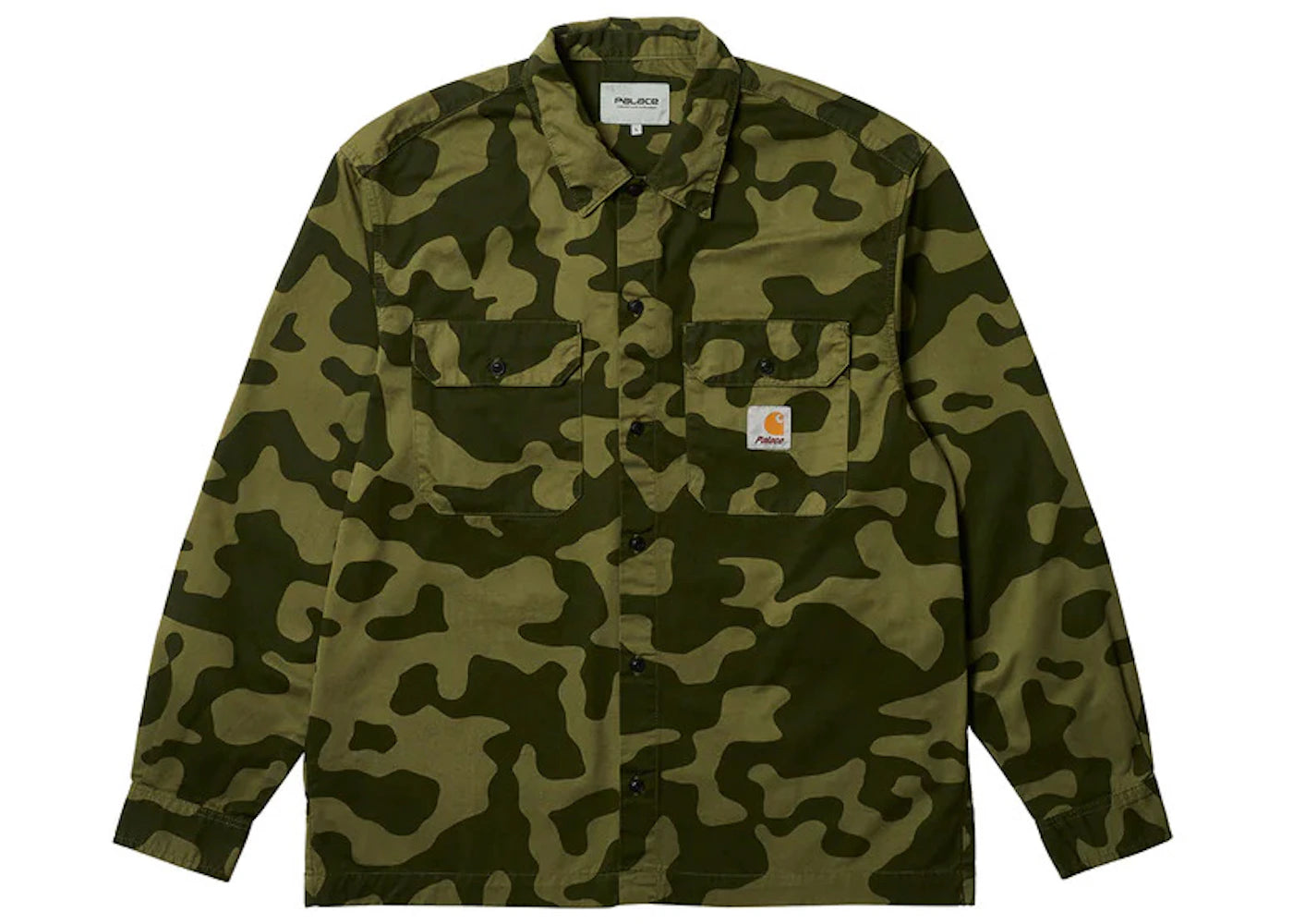 Palace x Carhartt WIP Longsleeve Master Shirt Dollar Green Camo