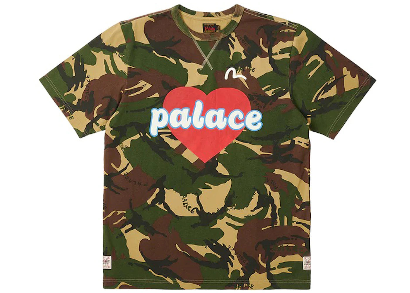 Palace x Evisu Heart T-shirt Camo