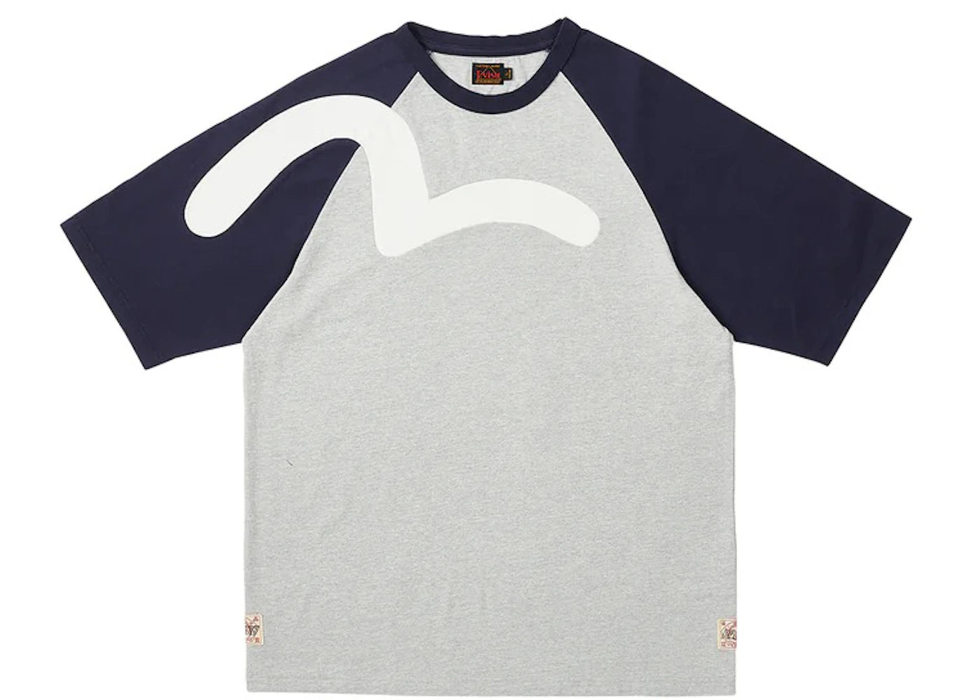 Palace x Evisu Seagull Raglan T-shirt Grey Marl