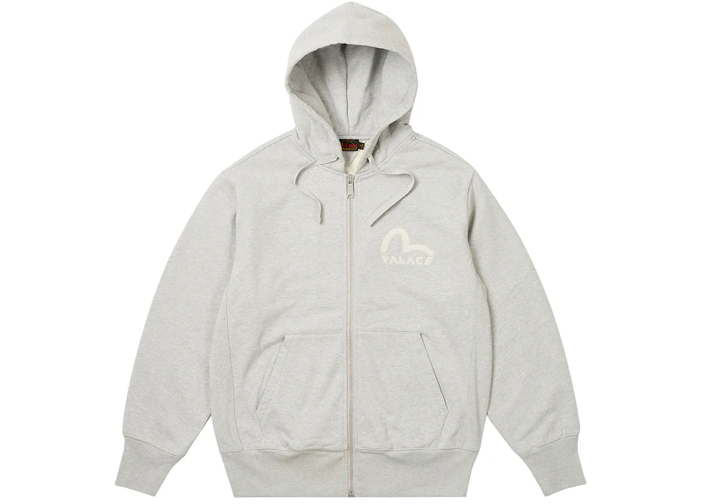 Palace x Evisu Zip Hood Grey Marl