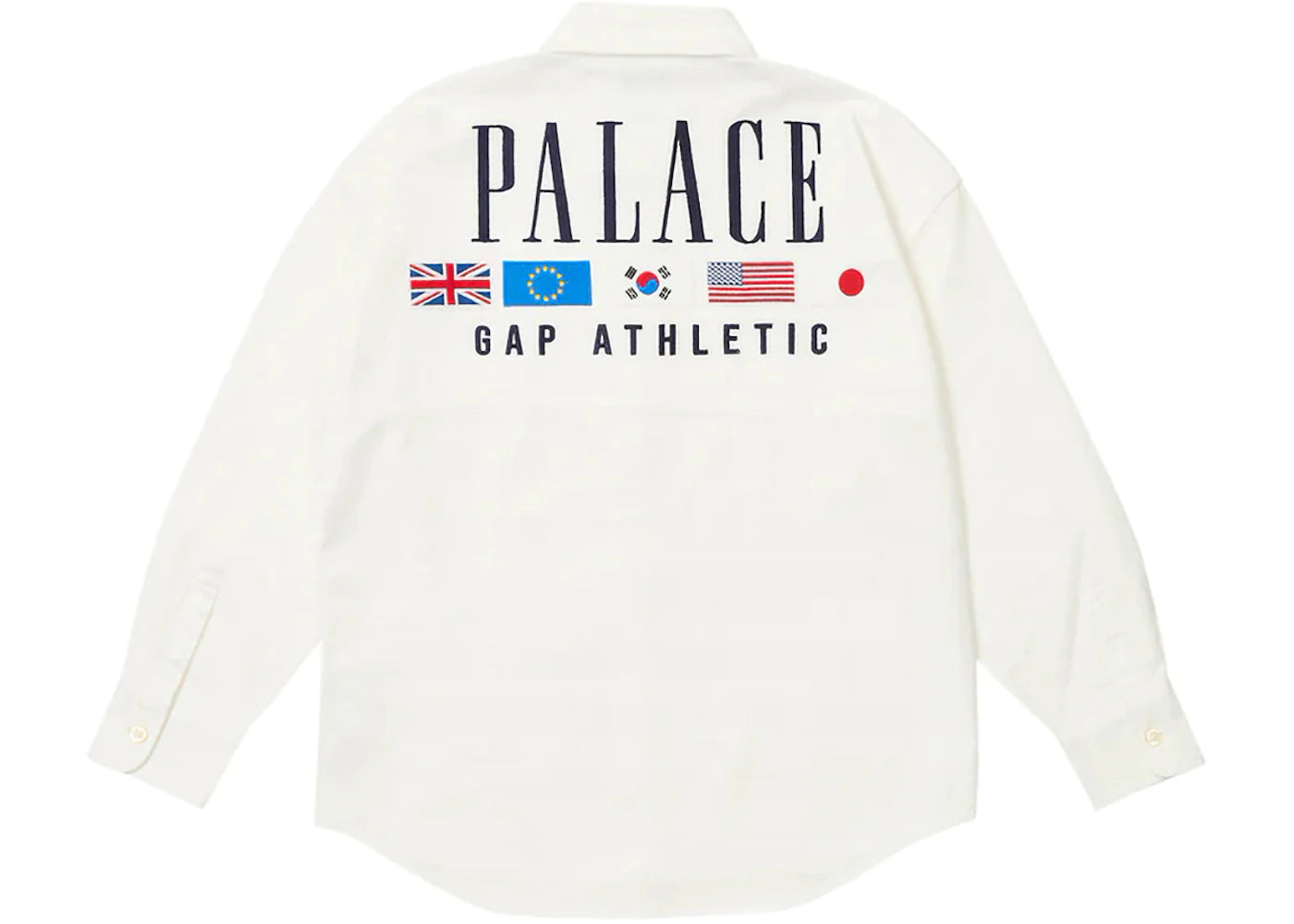 Palace x Gap Kids Shoulder Drop Oxford Shirt White