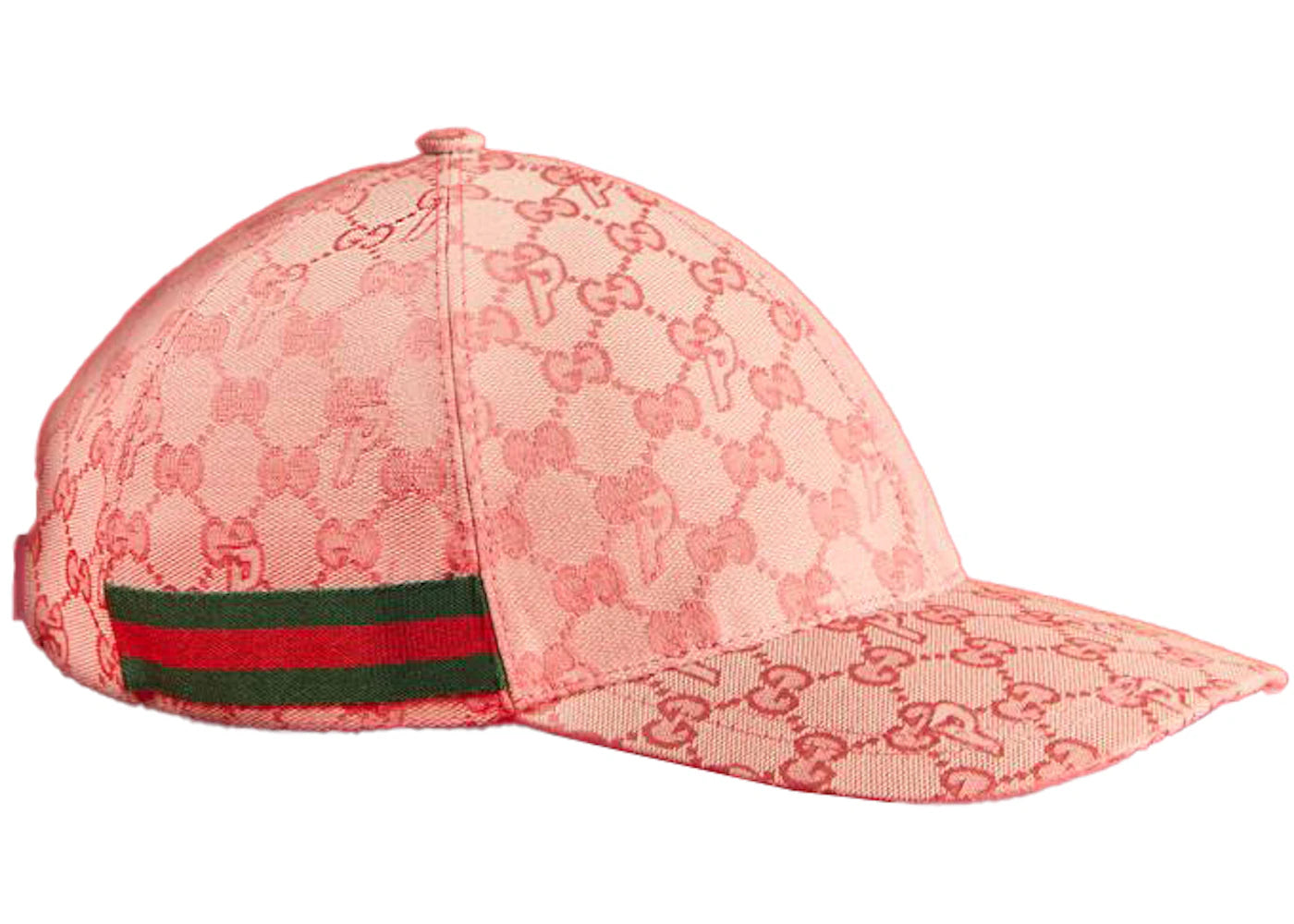 Palace x Gucci GG-P Canvas Baseball Hat Pale Pink