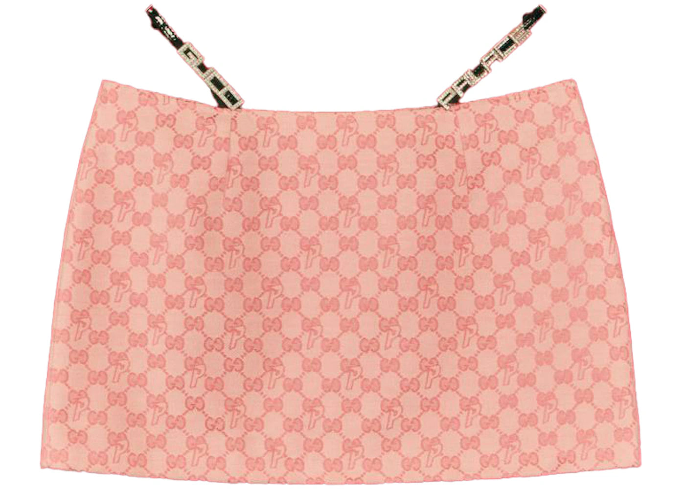 Palace x Gucci GG-P Canvas With Lace And Crystal Mini Skirt Pale Pink