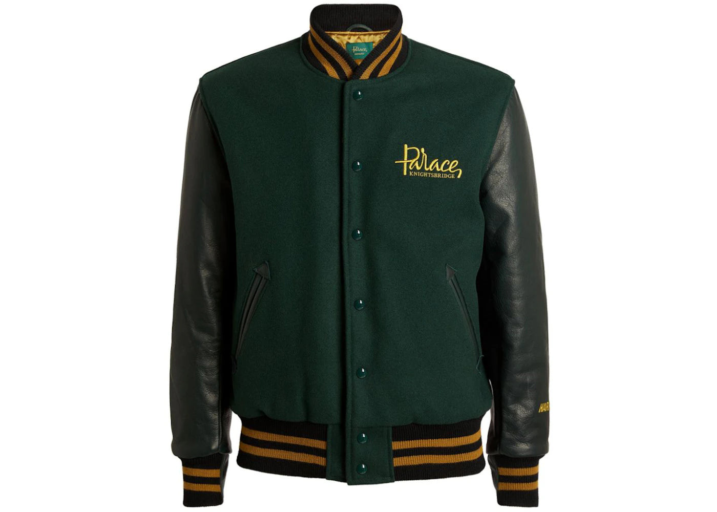 Palace x Harrods Golden Bear Varsity Jacket Green