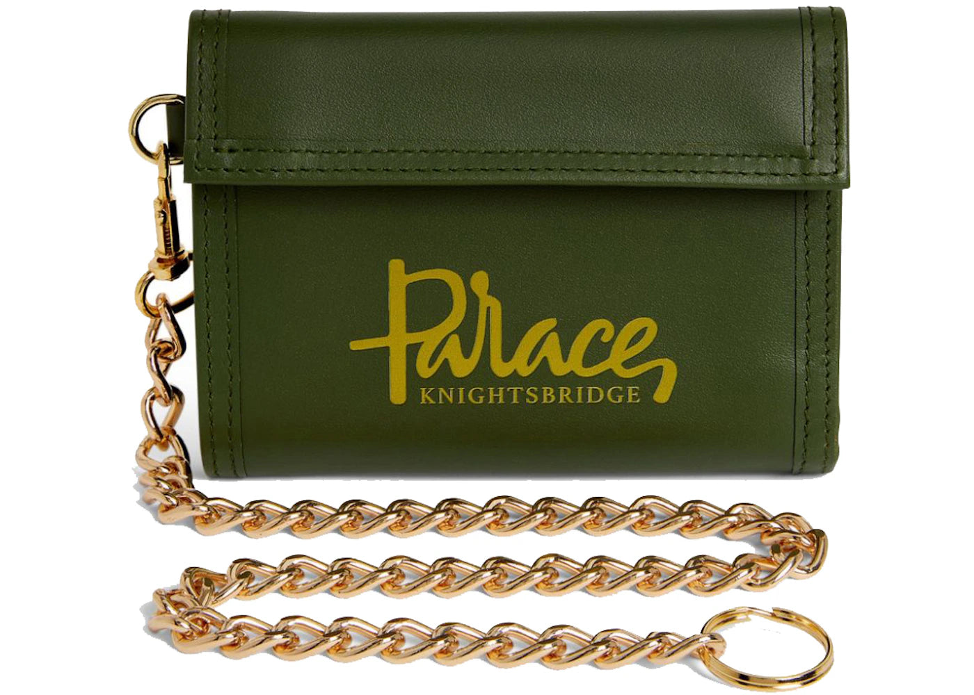 Palace x Harrods Leather Logo Chain Wallet Green