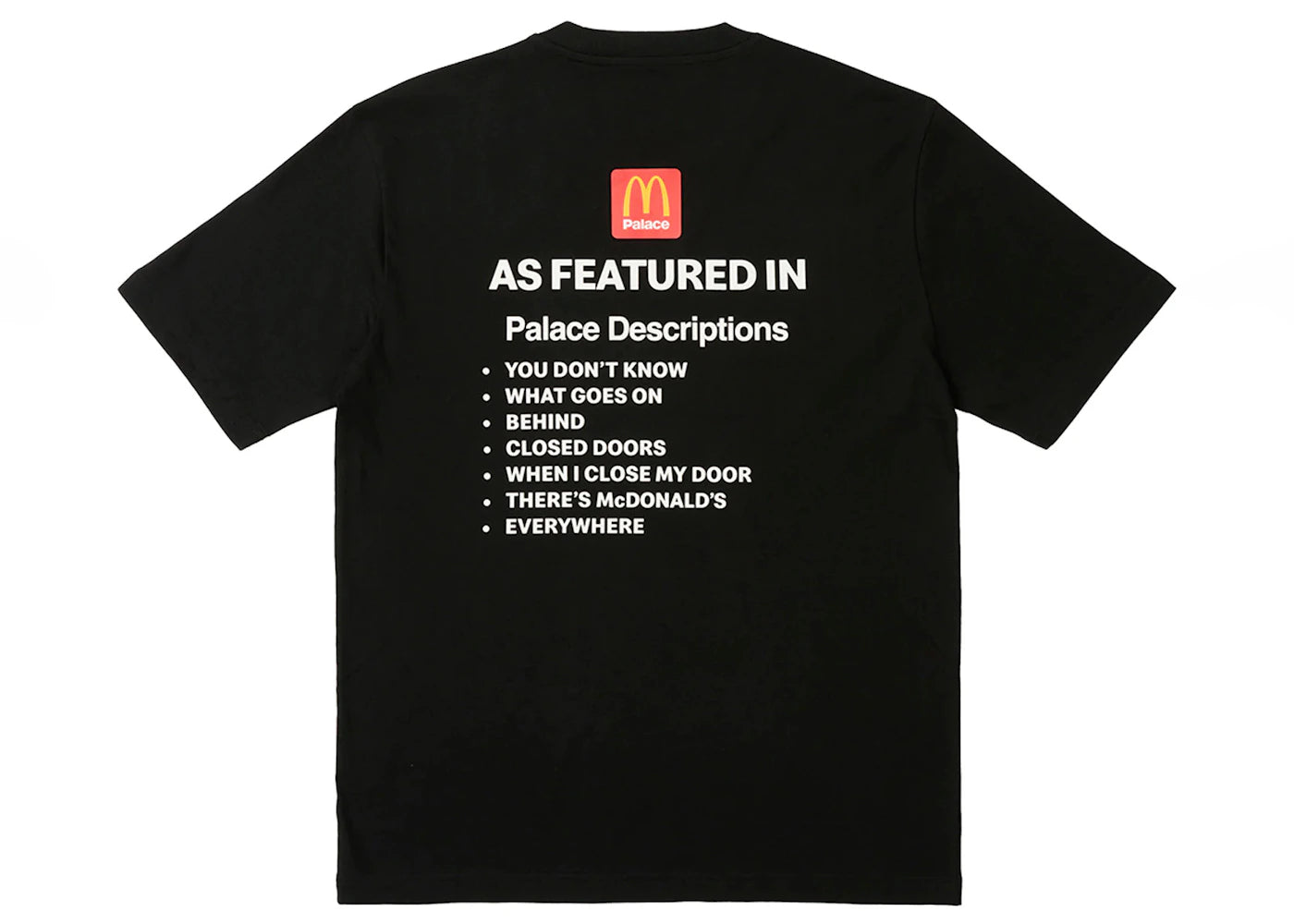 Palace x McDonald's Description II T-shirt Black