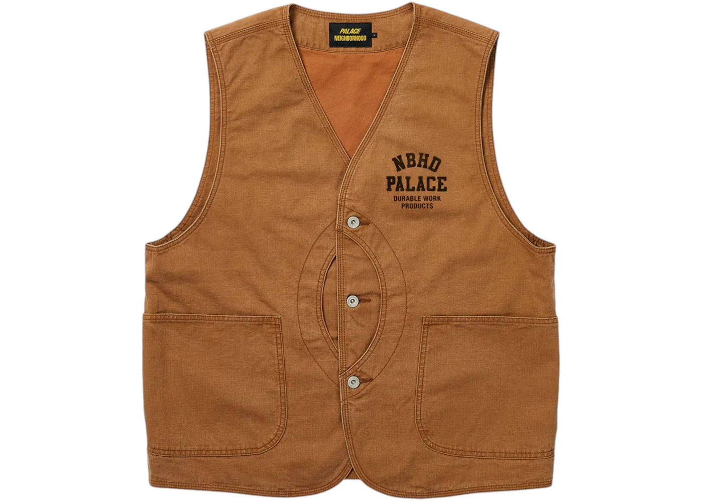 Palace x Neighborhood Duck Vest Brown