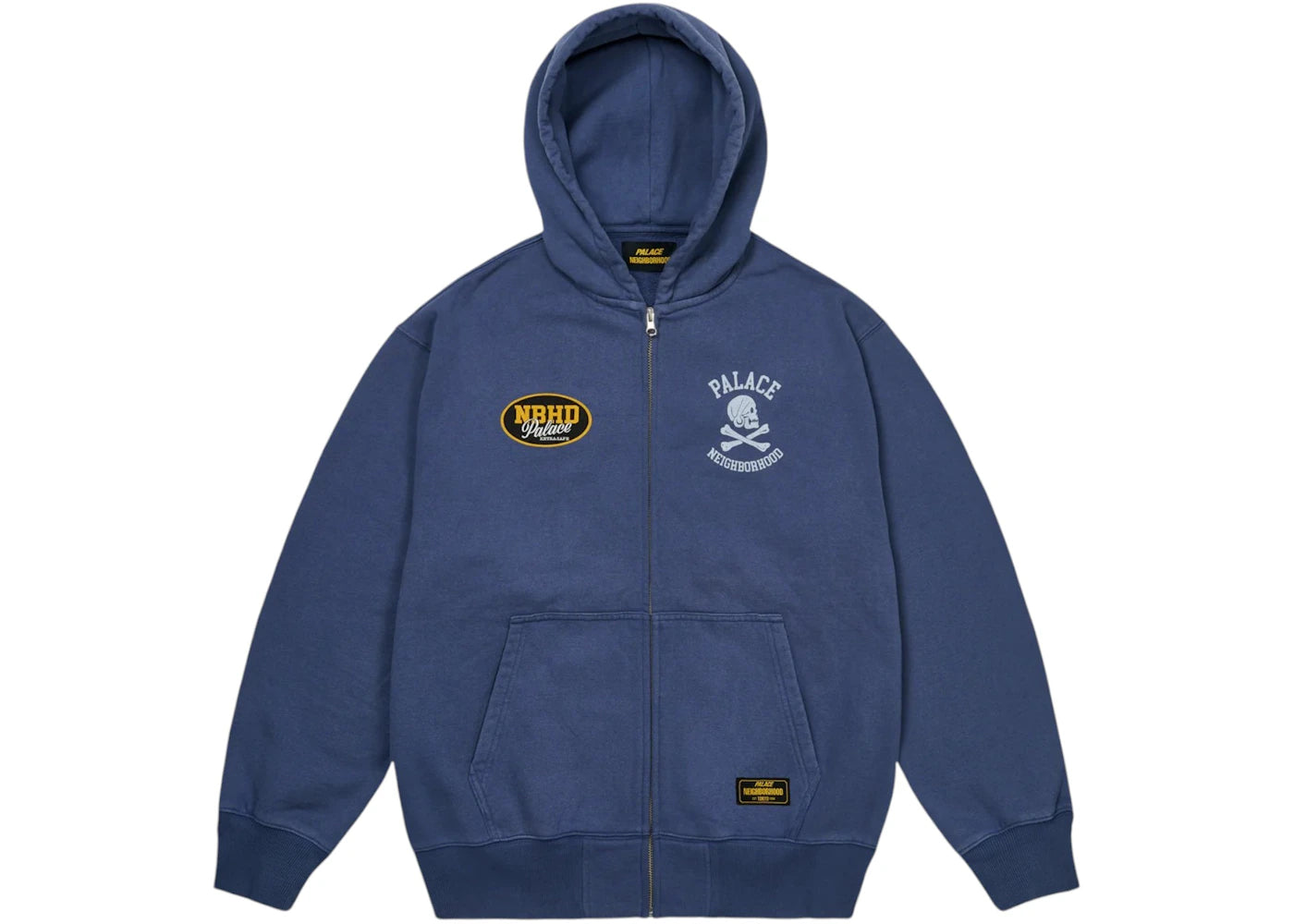Palace x Neighborhood Skull Zip Hood Navy