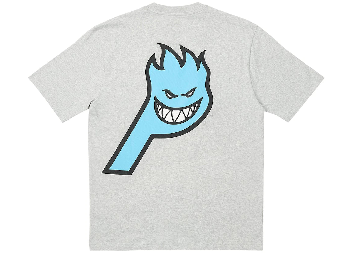 Palace x Spitfire P-Head T-Shirt Grey Marl