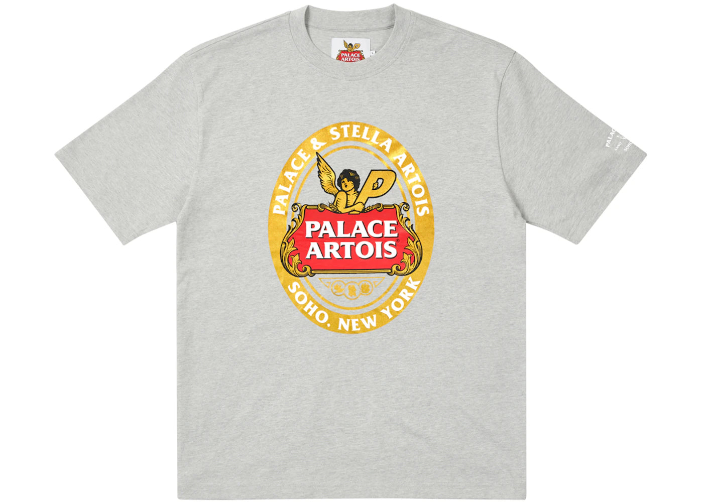 Palace x Stella Artois Coaster T-shirt Grey Marl