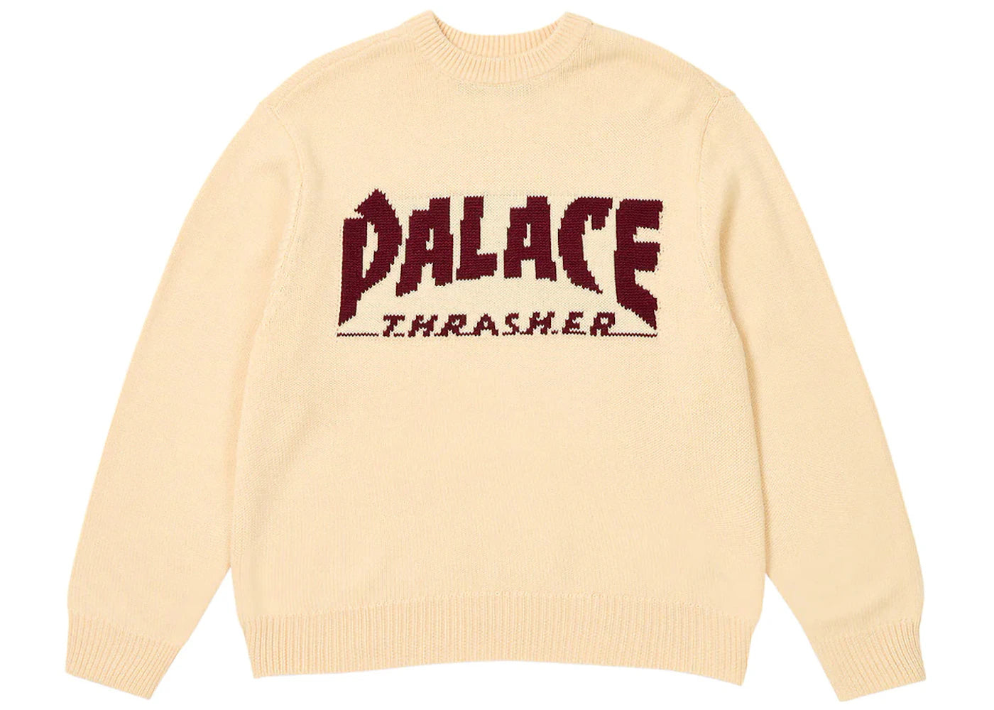 Palace x Thrasher Knit Off White