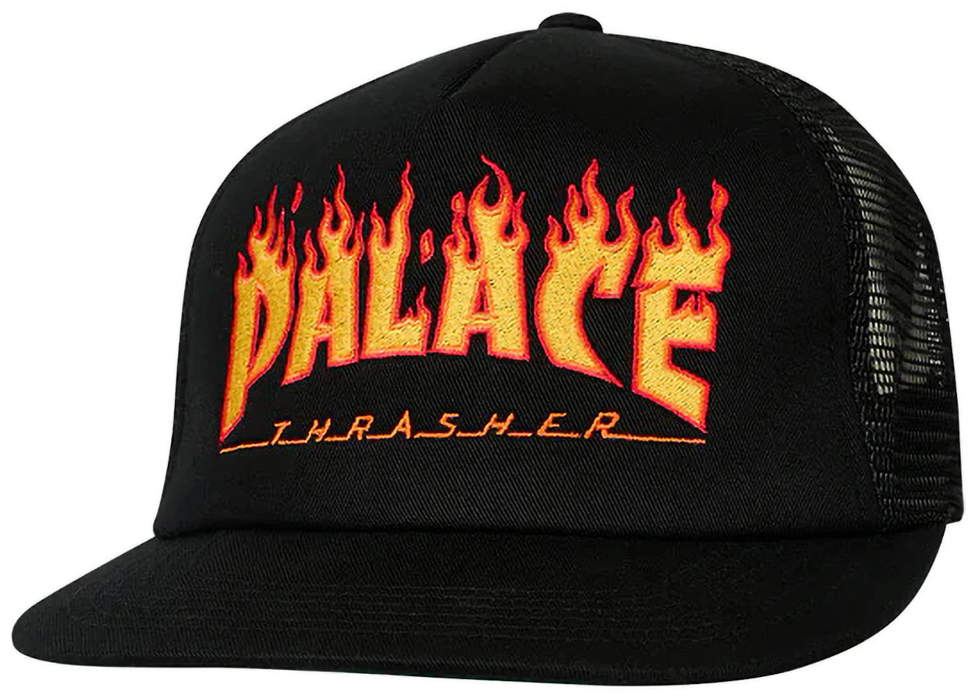 Palace x Thrasher Trucker Black
