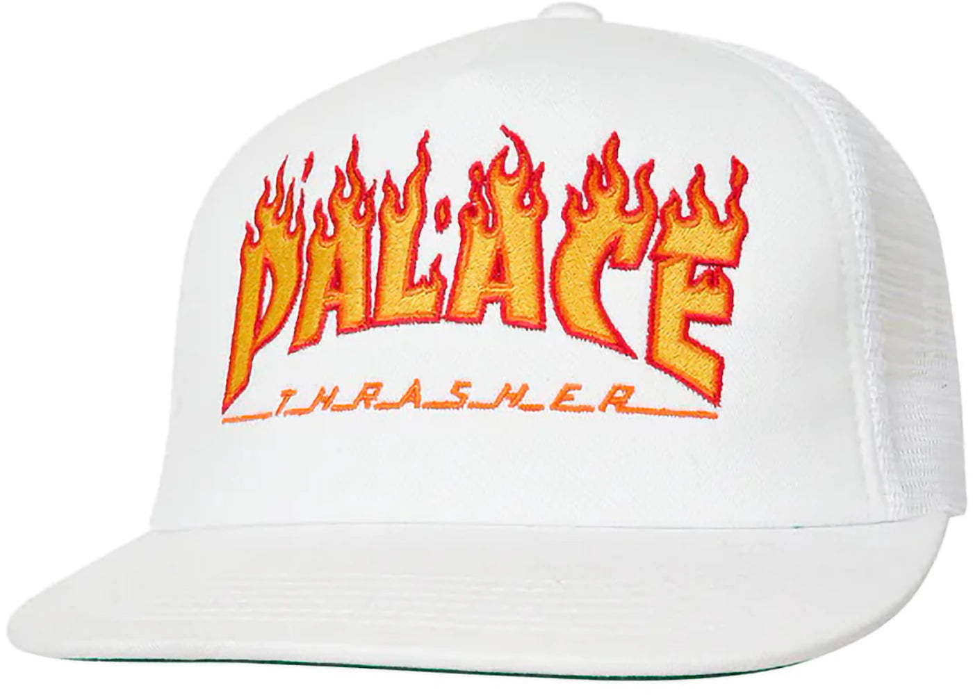 Palace x Thrasher Trucker White