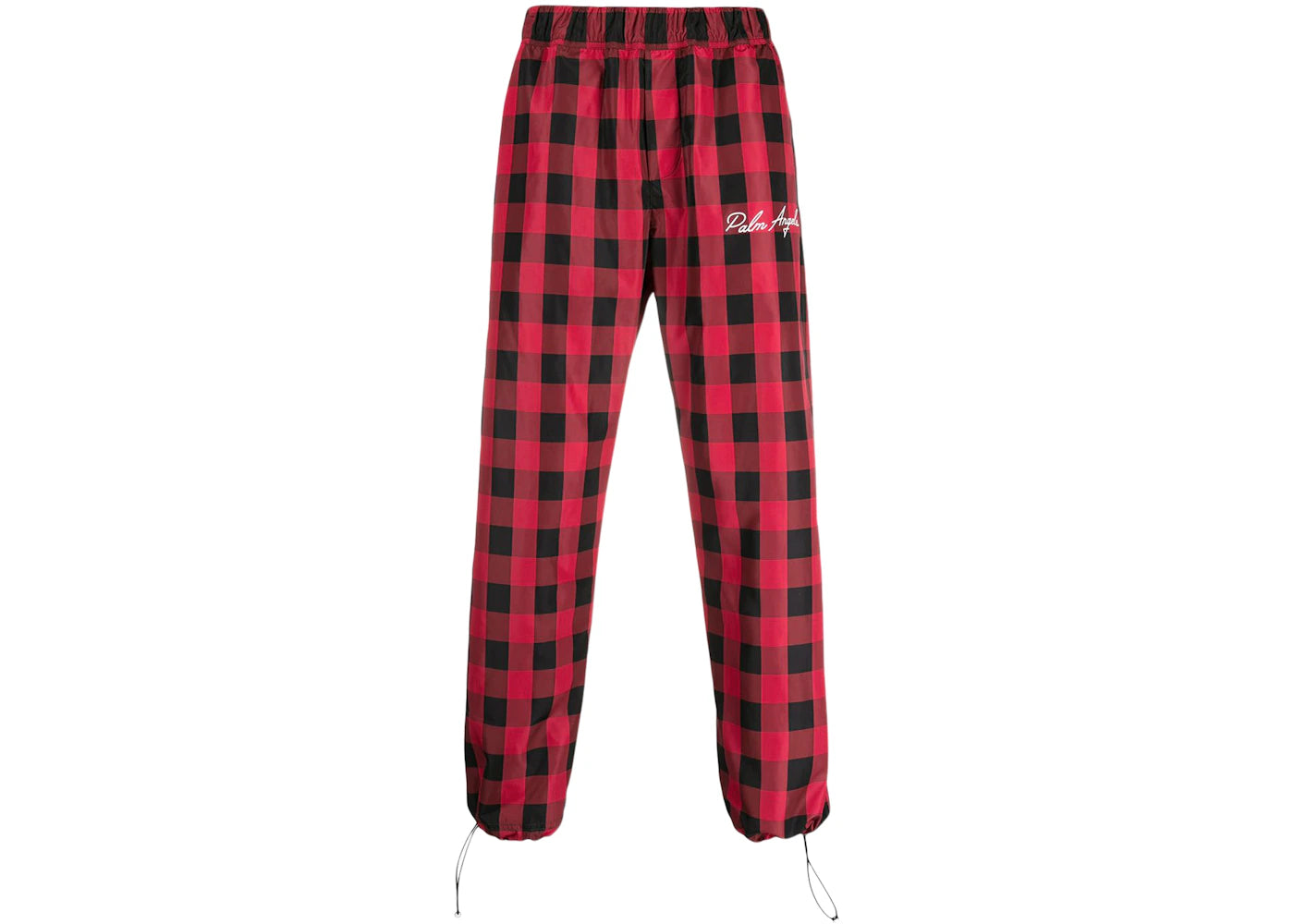 Palm Angels Check Print Track Pants Red/Black