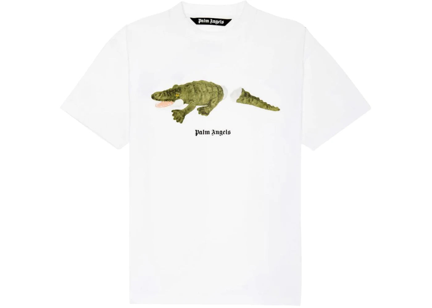 Palm Angels Crocodile Print T-shirt White