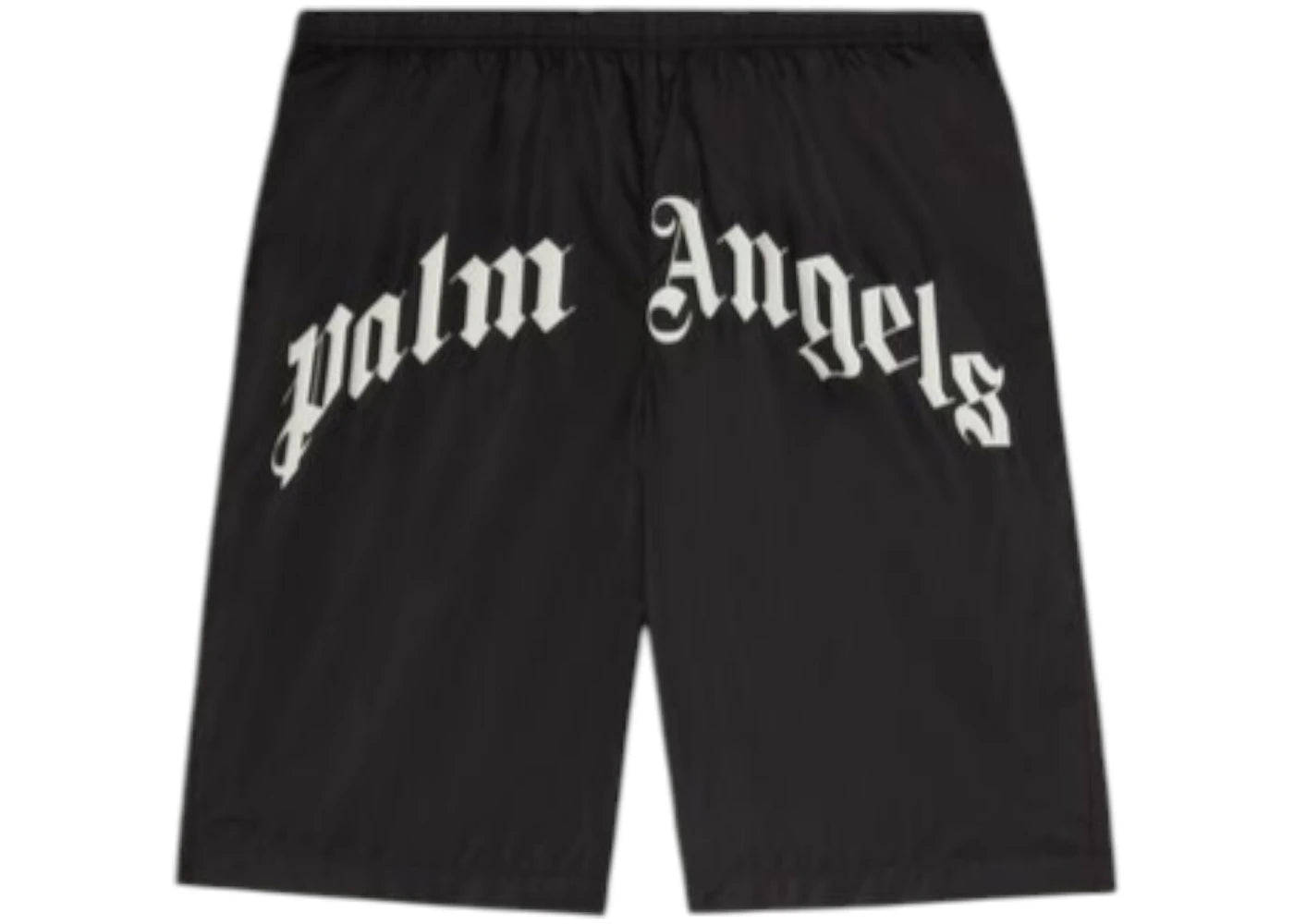 Palm Angels Curved Logo Swim Shorts Black