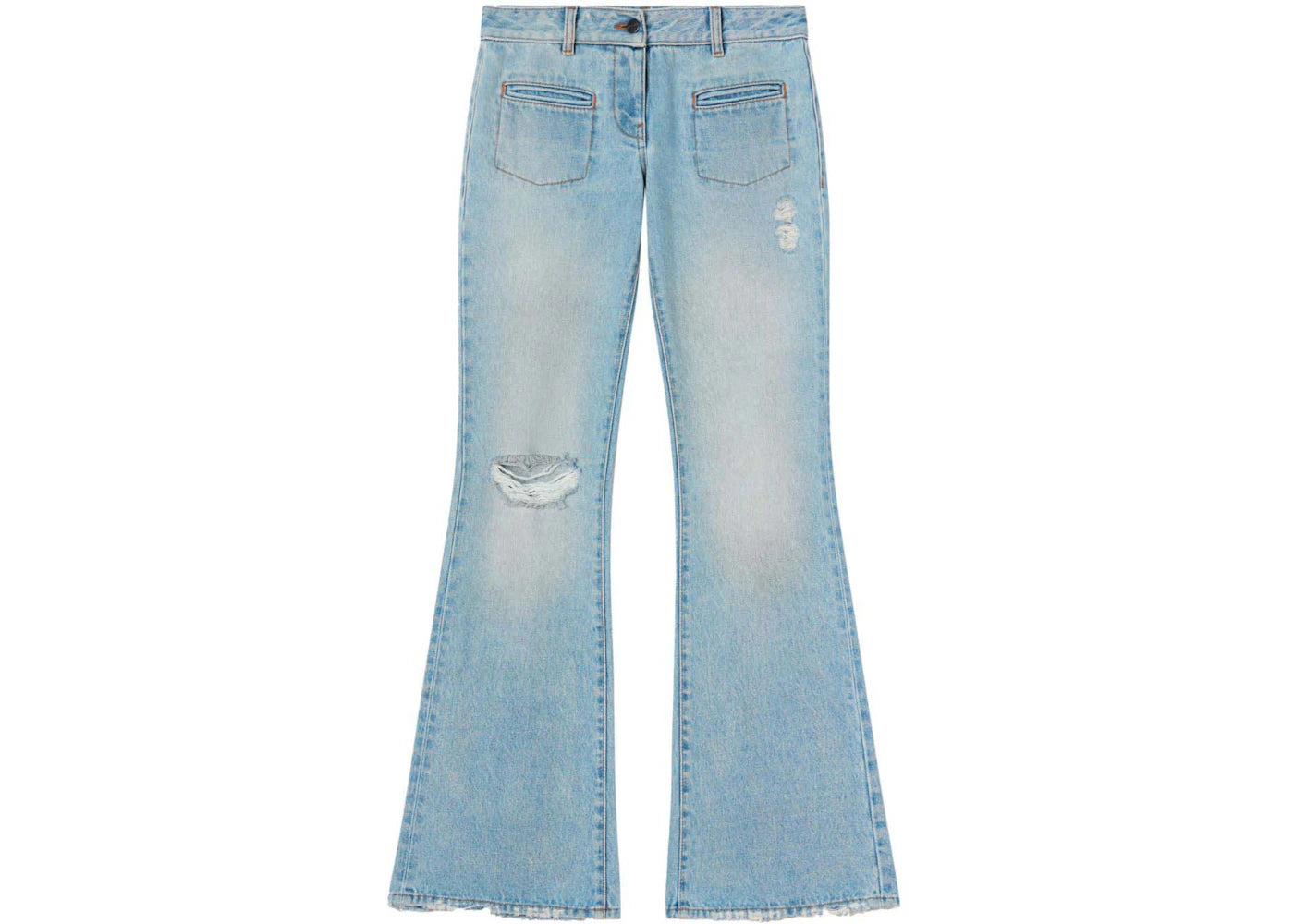 Palm Angels Denim Bootcut Jeans Light Blue