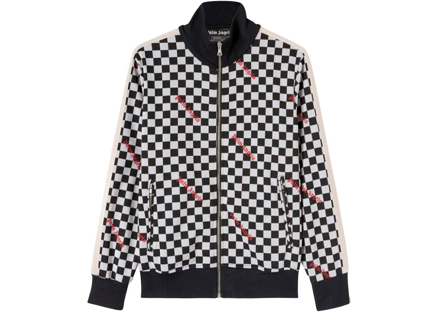 Palm Angels Jacquard Damier Classic Track Jacket Black/Red
