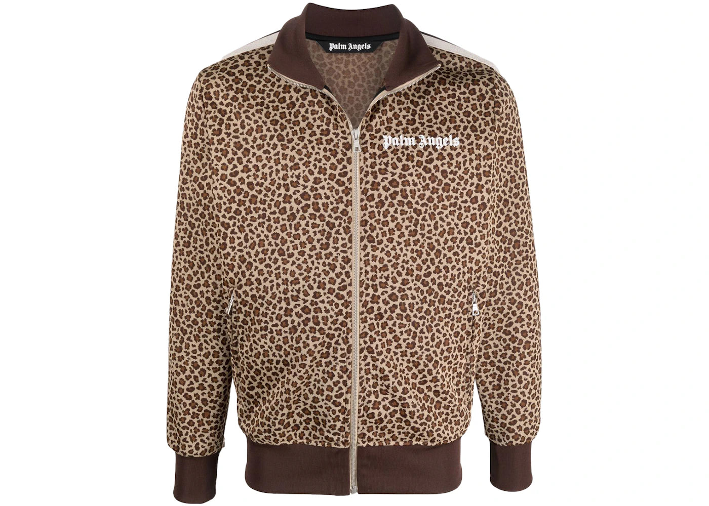 Palm Angels Leopard Track Jacket Beige/Off White