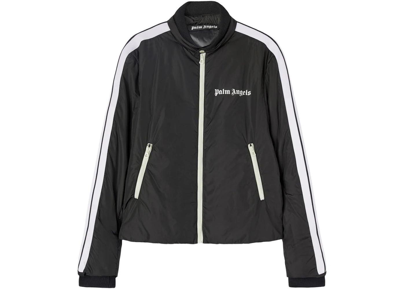 Palm Angels Lightweight Puffer Track Jacket Black/White