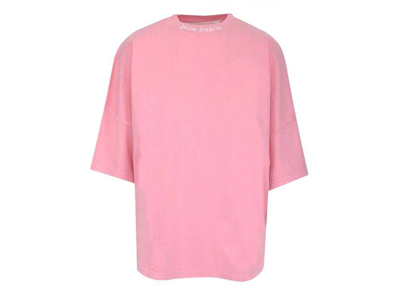 Palm Angels Logo-Print Round Neck T-shirt Pink