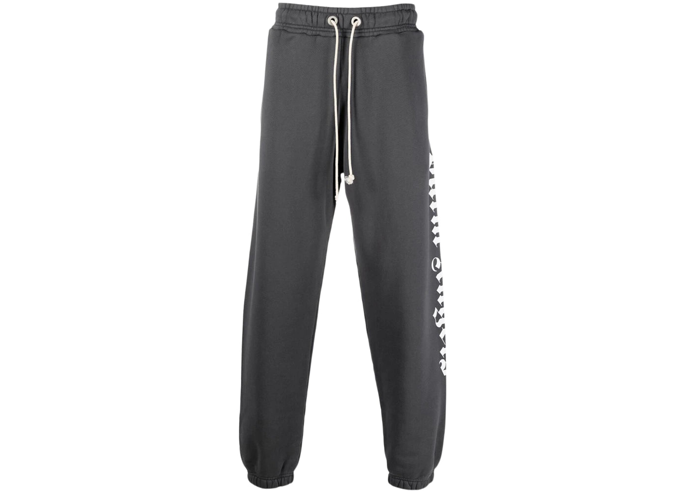 Palm Angels Logo Print Track Pants Grey/White