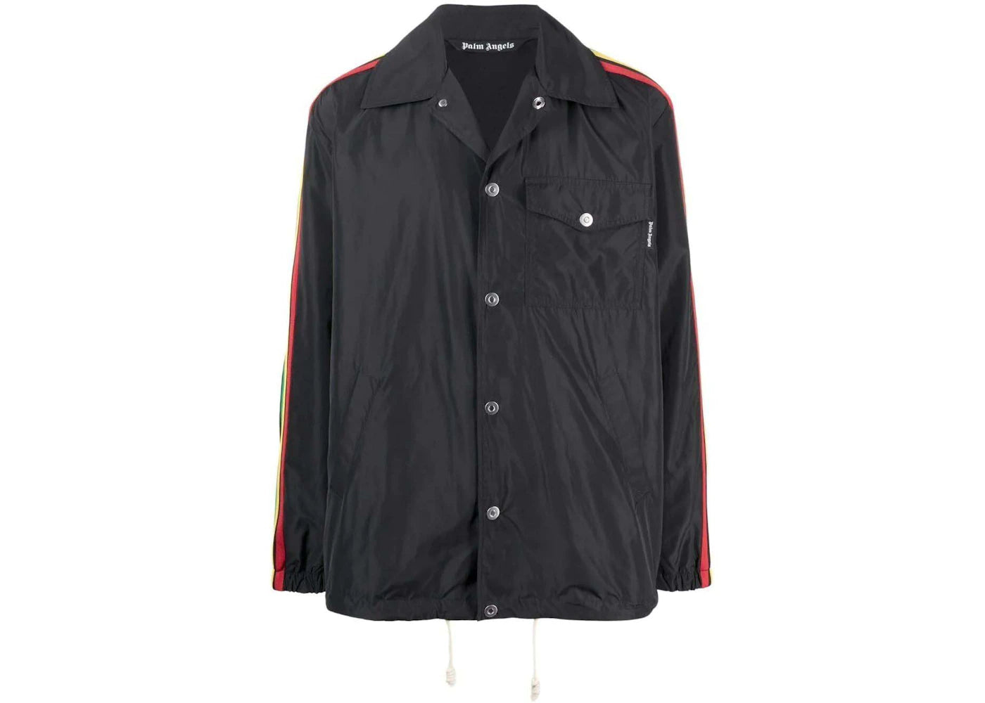 Palm Angels Miami Buttoned Coach Jacket Black