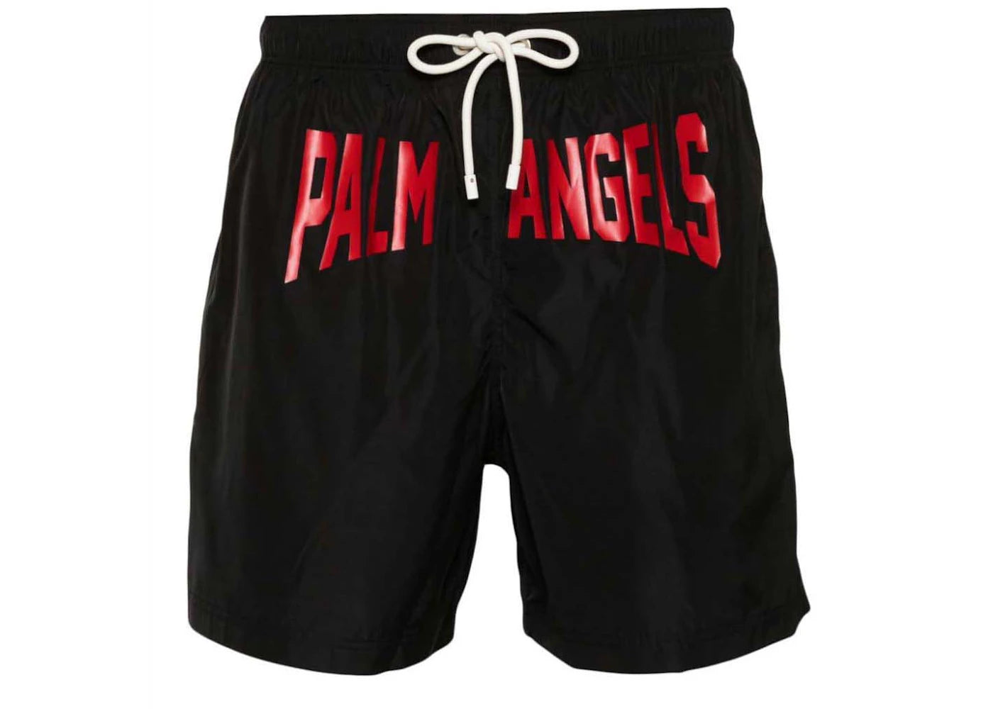 Palm Angels PA City Logo-Print Swim Shorts Black/Bright Red