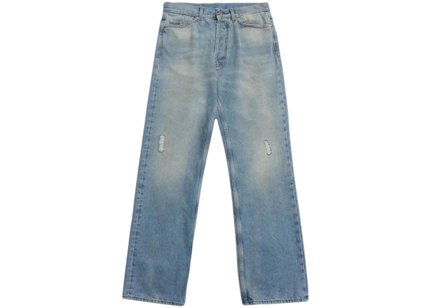 Palm Angels PA Monogram Loose Denim Jeans Blue