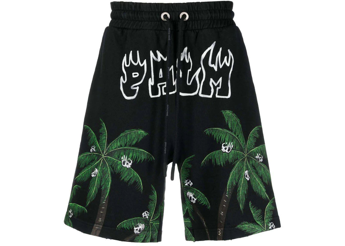 Palm Angels Palms & Skull Vintage Sweatshorts Black/Green