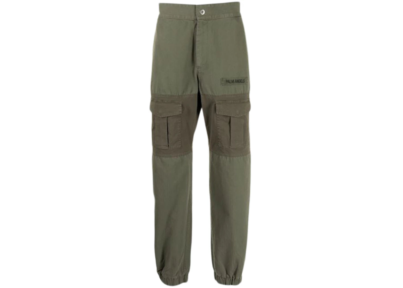 Palm Angels Panelled Multi-Pocket Cargo Pants Military Green
