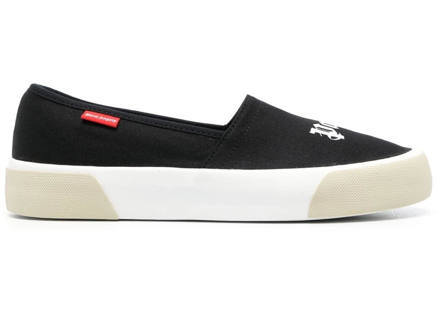 Palm Angels Slip On Logo Black White