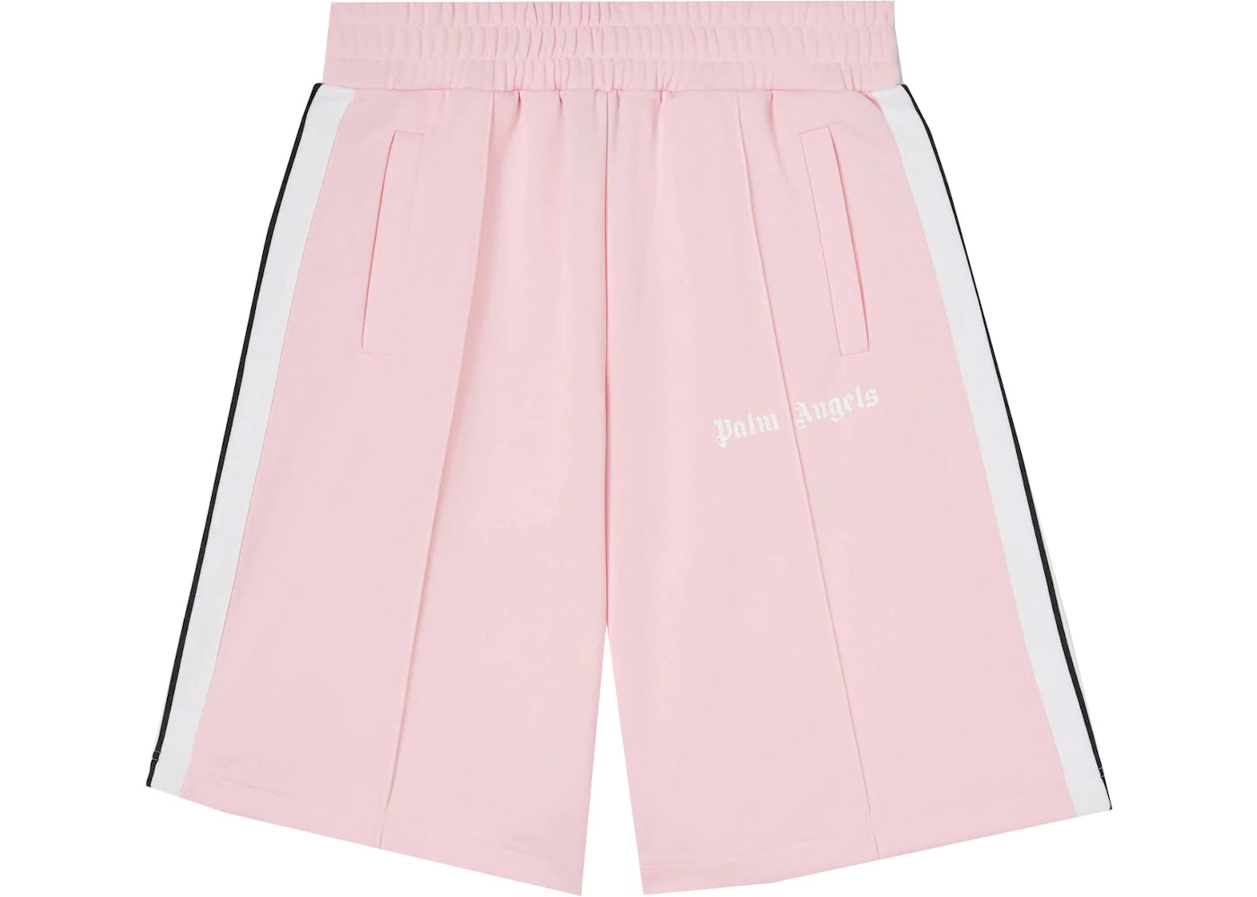 Palm Angels Track Shorts Almond Blossom/White