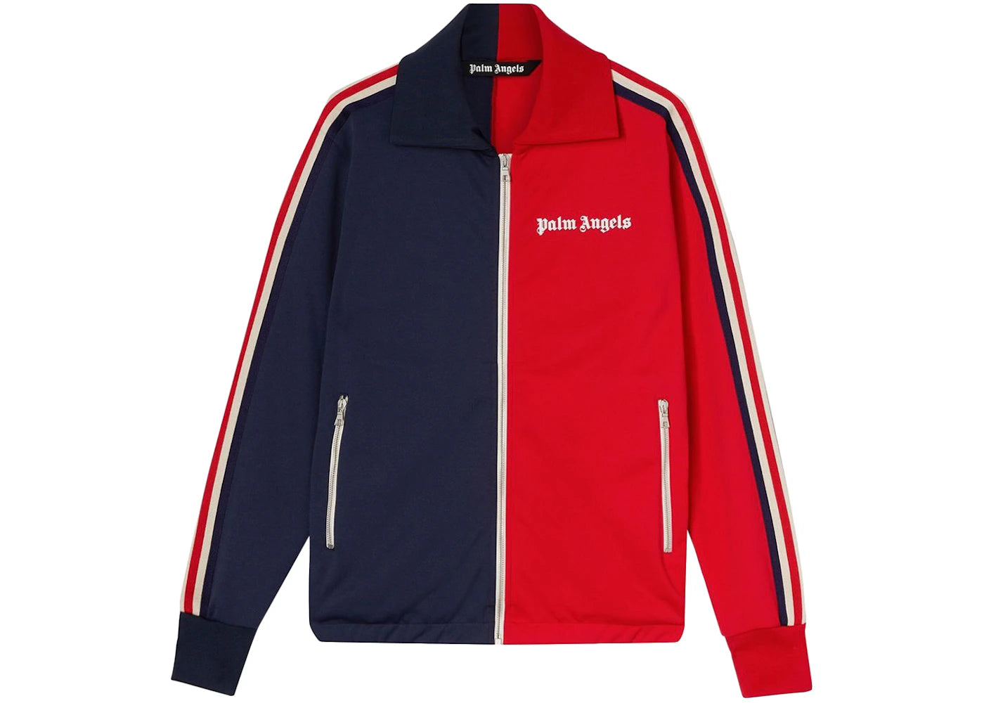 Palm Angels Two Tone Track Jacket Navy/Red/Off White