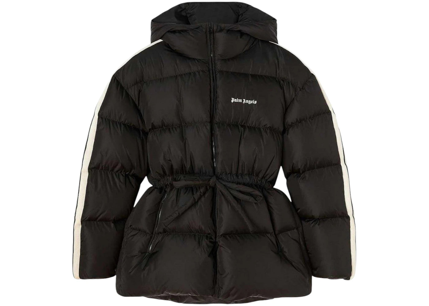 Palm Angels Waist Belt Down Jacket Black