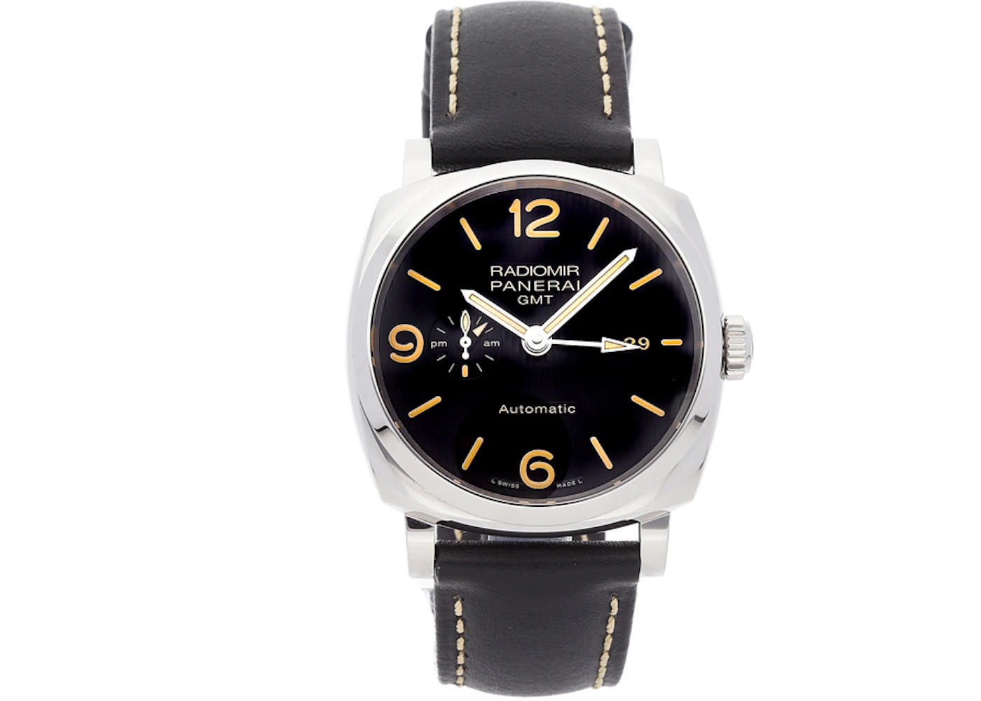 Panerai Radiomir 1940 3-Days GMT Brown Leather Strap PAM 657