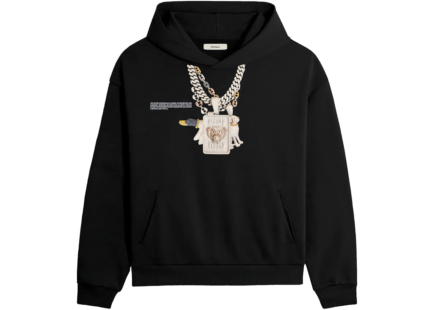 Pangaia x Victor Victor Chain Hoodie Black