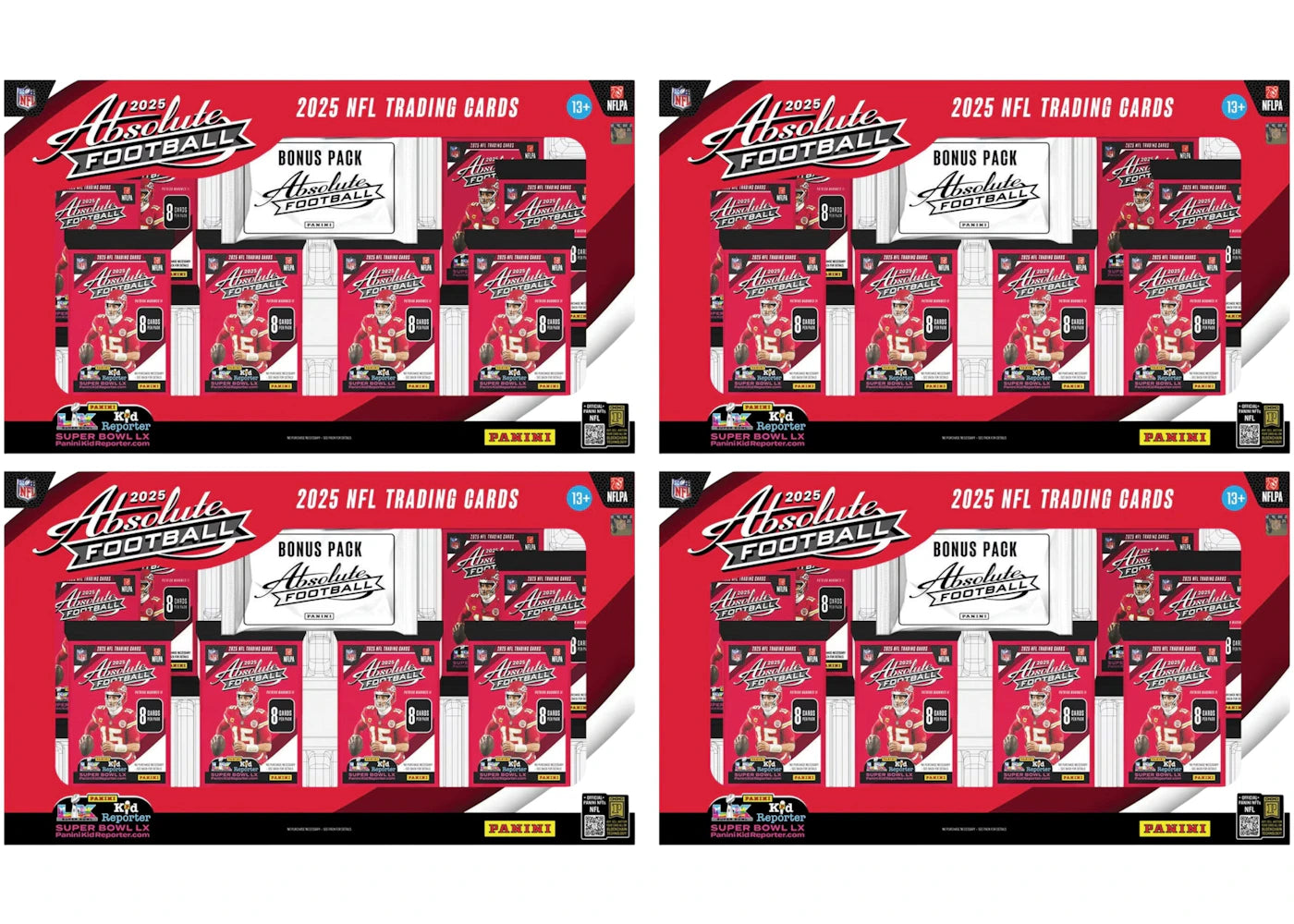 Panini Absolute Football Box 4x Lot (Sam's Club Exclusive)