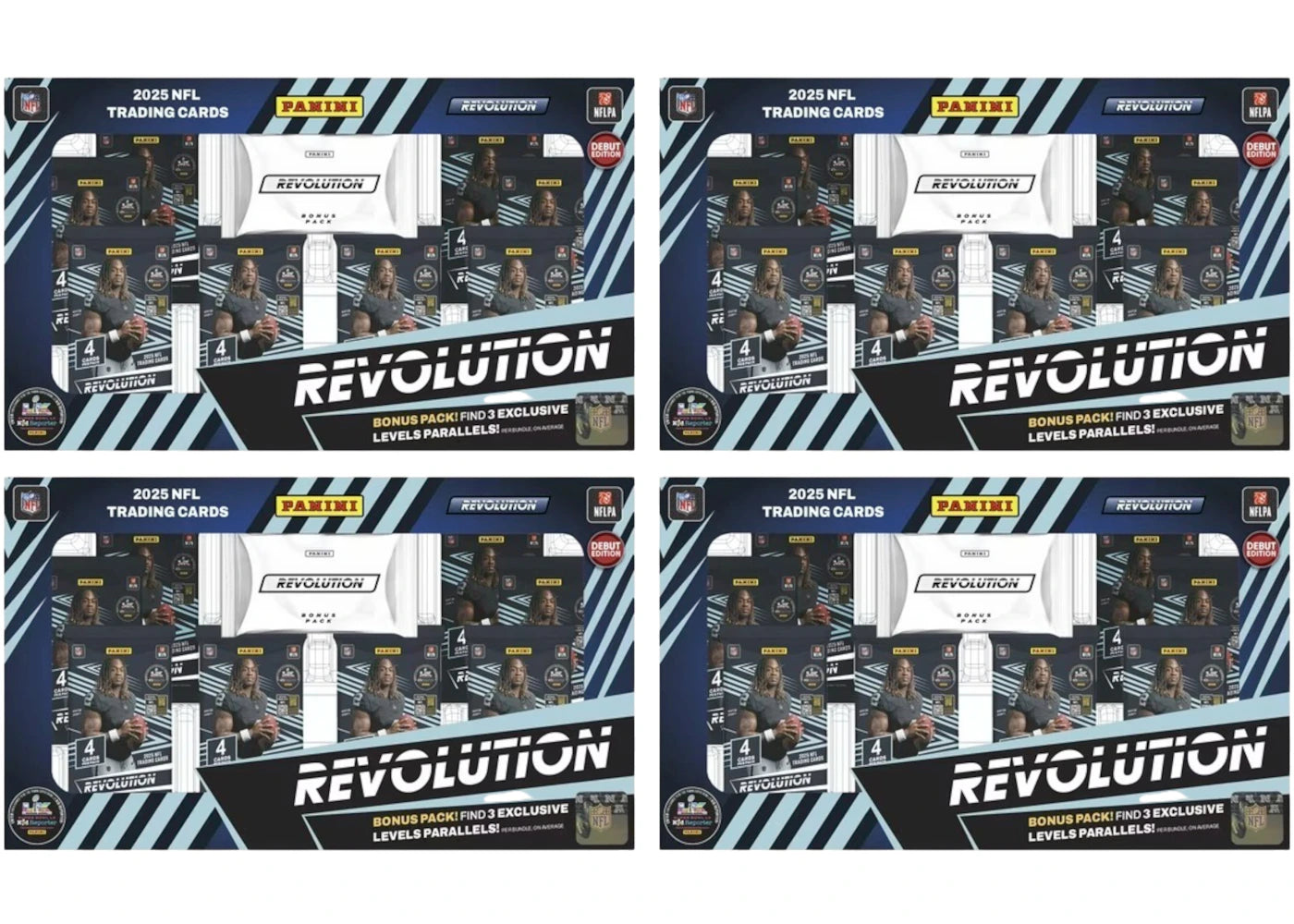 Panini Revolution Football Box 4x Lot (Sam's Club Exclusive)