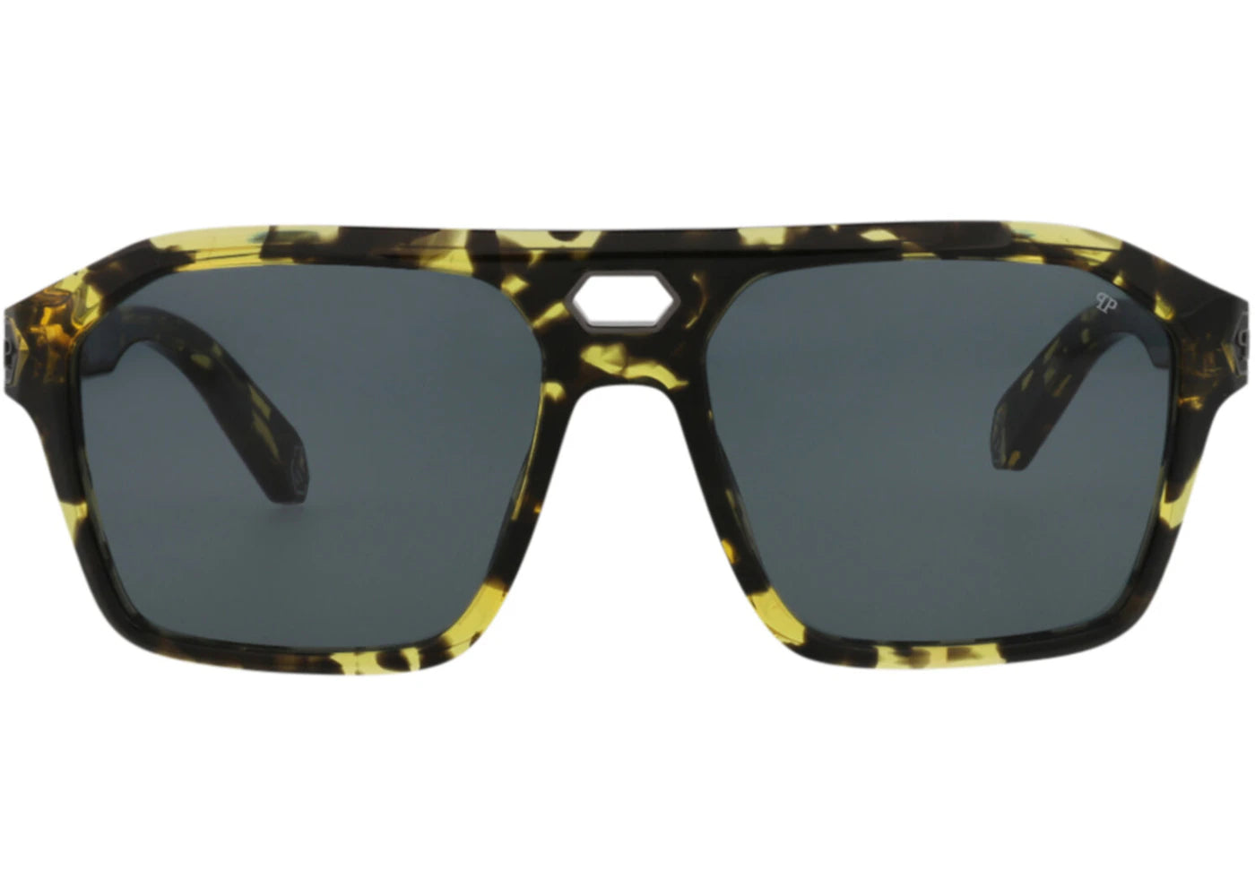 Philipp Plein Aviator-Frame Acetate Sunglasses Havana Smoke (SPP072M-57-0709)