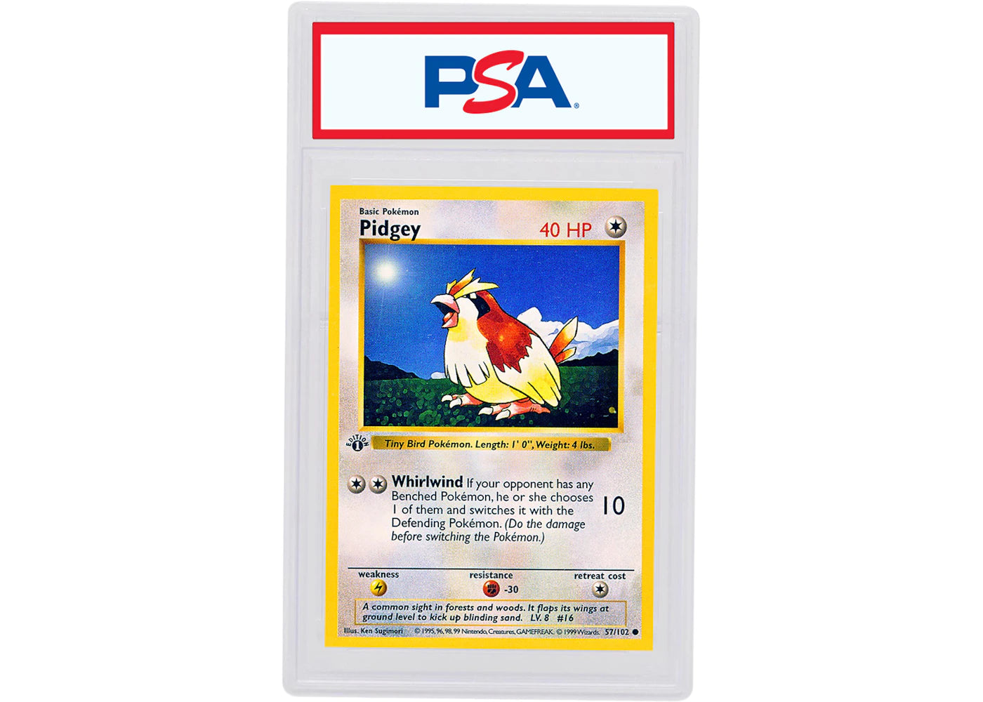 Pidgey 1999 Pokemon TCG Base Set 1st Edition #57/102 (PSA or BGS Graded)