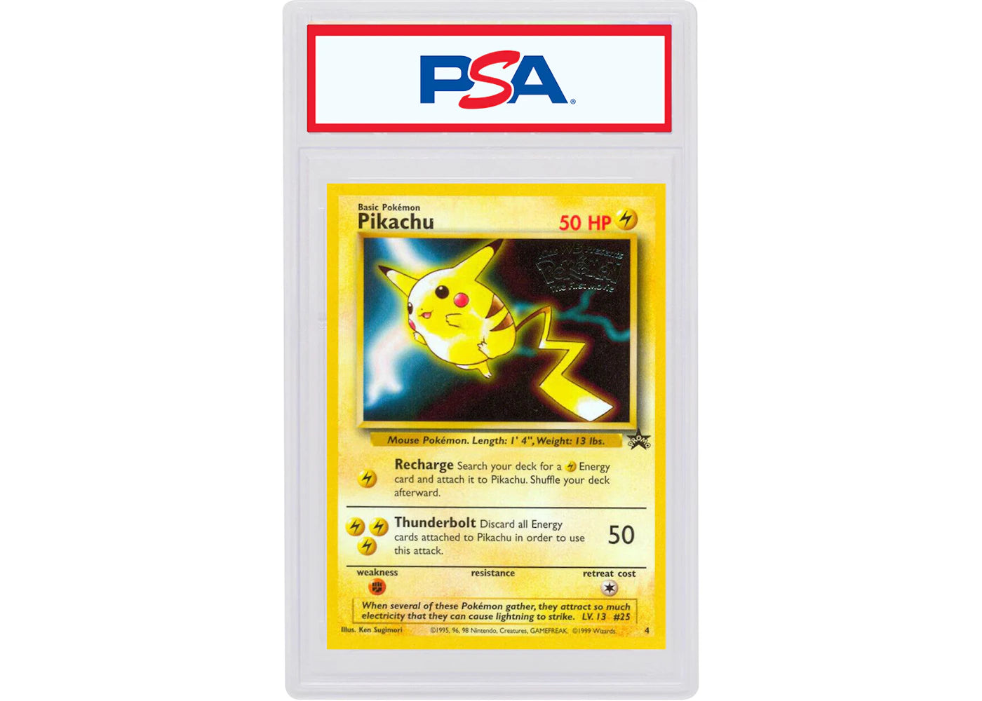 Pikachu 1999 Pokémon Movie Promo #4/4 (PSA or BGS Graded)