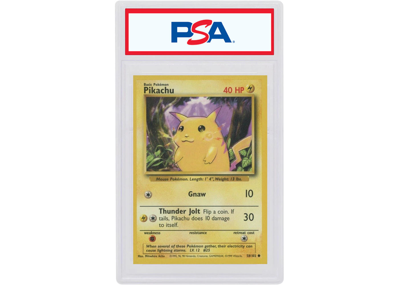 Pikachu 1999 Pokemon TCG Yellow Cheeks #58 (PSA or BGS Graded)